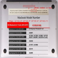 Каишек Хард Школка Случај Покритие За Постари MacBook Воздух 2010-Ослободување А1369 А