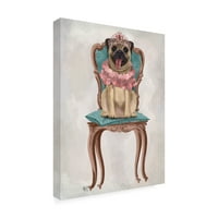 Трговска марка ликовна уметност „Пука принцеза на стол“ платно уметност од фан фанки