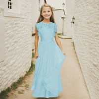 njshnmn Малите Девојчиња Sequin Мрежа Тул Фустан Специјална Пригода Цвет Девојка Фустан BU2, 6 Години