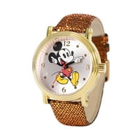 Acticulatingенски раце на Дизни Мики Маус, Златен гроздобер, часовници за легура, лента за златни секвенци, класичен часовник