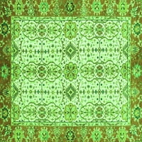Ахгли Компанија Внатрешен Правоаголник Апстрактни Зелени Модерни Килими, 6'9'