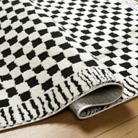 Уметнички ткајачи Фројд Проверете го килим, црна, 6'7 9 '