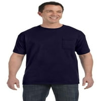 Маицата на џебната маица на Ханес Менс Оз - Морнарица - XL