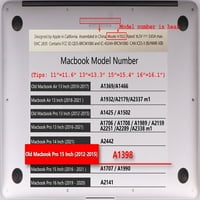 Заштитно куќиште на Kaishek Тешко покритие Компатибилно објавено MacBook Pro S Без допир без CD-ROM модел: Пејзаж А 22