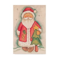 Трговска марка ликовна уметност „Дедо Мраз со дрво“ Арт од Беверли Johnонстон