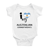 Срце Моите Австралиски Баби И Дедовци Австралија Љубов Знаме Бебе Боди