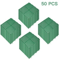Дренажни Плочки Испреплетени Зелени, Пластични Плочки 12х12х, Плочки За Палуби Подни Плочки На Отворено, Плочки За Испреплетување