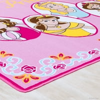 Allstar розов килим детска соба за бебиња килим. Принцеза светли разнобојни живописни розови бои