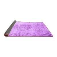 Ахгли компанија во затворен плоштад Апстракт Виолетова современа област килими, 8 'квадратни