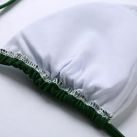 хуаи бикини комплети за женски женски сплит костим за капење еднобоен завој бикини танкини костими за капење за жени грин с