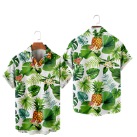 Цвеќиња Тропски Хаваи Хавајски Кошула Мажи Летни Момчиња 3д Кошули за Деца Одмор Краток Ракав Плажа Блузи Маица Мажи Преголеми
