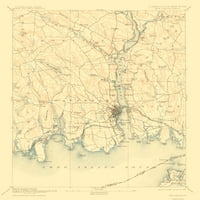 Топо Мапа-Нов Лондон Конектикат Лист-USGS-23. 29. - Мат Уметничка Хартија