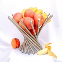 Креативни нерѓосувачки челик ротирачки овошје послужавник кошница овошје решетката овошје решетката со слободен лупеч