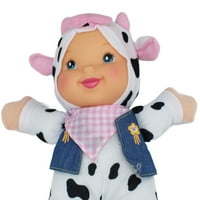 Првата кукла на бебето Голдбергер МФГ коа пеење фарма на животни - крава