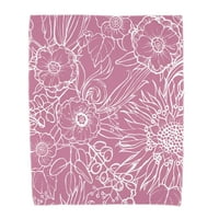 Едноставно Дејзи ,, Zentangle 4, Цветен пешкир за печатење на плажа, розова