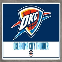 Оклахома Сити Гром-Логото Ѕид Постер, 14.725 22.375