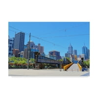 Трговска марка ликовна уметност „Мелбурн мост“ платно уметност од Неверојатни