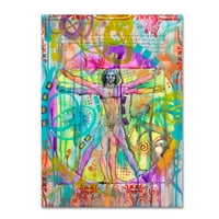 Трговска марка ликовна уметност „Витрувијан човек“ платно уметност од Дин Русо