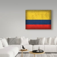 Трговска марка ликовна уметност „Колумбија потресено знаме“ платно уметност од Црвен Атлас Дизајнс