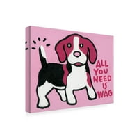 Дизајн на миленичиња Хилари Вермонт за в Valentубените на луѓето што ви треба е Wag 'Canvas Art