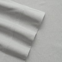 Елитни производи за дома, сет со плетени памучни листови од Jerseyерси, близнак XL, светло сива