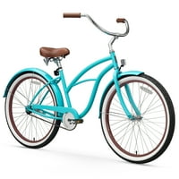 SixThreezero Women's Single Speed ​​Cruiser Cruiser Bicycle, 26 тркала и рамка 17 , Teal