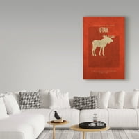 Трговска марка ликовна уметност „Државно животно Јута“ платно уметност од Дизајн на Црвен Атлас