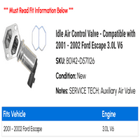 Вентил За Контрола На Воздухот Во мирување - Компатибилен Со-Форд Бегство 3.0 Л V6
