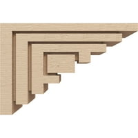 Ekena Millwork 4 W 12 D 8 H серија класичен Landon Rough Cedar Woodgrain Timberthane Corbel, Prided Tan