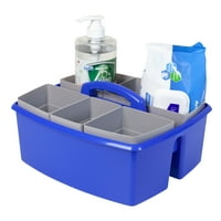Чувајте Пластични Десктоп Организатор Кади Со Сортирање Чаши, Сина, 2-Пакет