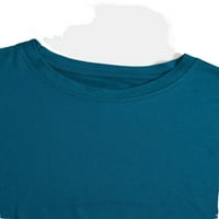 Морнарски сини основи обични женски маици со краток ракав со кратки ракави