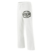 Кхутпо Машки Панталони Модни Секојдневни Печатени Џебни Врвки Со Големи Димензии Атрактивни Панталони
