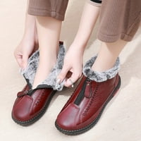 Honeeladyy Outdoor Women Women Snow Round To Toe Shoes Водоотпорна лизга на обична црвена продажба преку Интернет