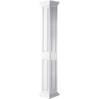 Ekena Millwork 14 W 10'H Premium Square Non-Tapered Double Righist Panel PVC PVC Endura-Crapt COLNOT COLLED, Crown Capital &
