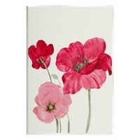 Tuphel Conmination Red Red Poppies Trio Botanical & Floral Painting Wallидни плакета Неискрена уметничка печатена wallидна уметност