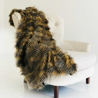 Mocha Fau Fur Luxury Фрли 108in 90in