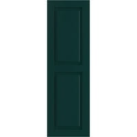 Ekena Millwork 15 W 79 H TRUE FIT PVC два еднакви подигнати панели ролетни, термички зелени